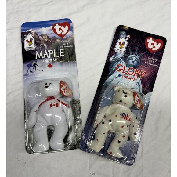 Rare Glory The Bear 1999 McDonald's Ty Beanie Baby 1993 Error Original Packaging